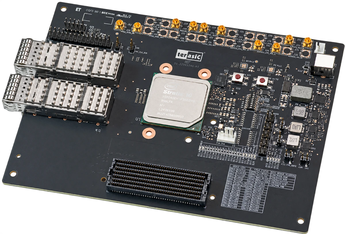 Terasic Holoscan Sensor Bridge 100G development board with Stratix 10 TX FPGA
